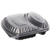 2 Bolmeli Kapakli Mikrodalga Yemek Kabi 50 Adet