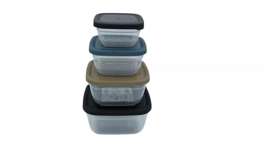 Asude 1500 ml maya renkli kapakli vakumlu kare saklama kabi 2