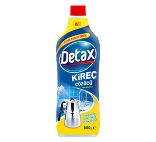 Detax kireç çözücü 1000 ml, banyolar ve mutfaklar için etkili temizlik çözümü