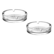 Lav KYF 72 model büyük cam küllük seti – 2’li şeffaf küllük