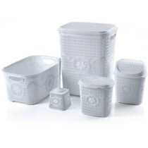 Örgü Desenli Çeyiz Seti 5 Parça - Şık ve Zarif Ev Tekstili