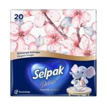 Selpak Deluxe Desenli Misafir Peçetesi 20'li - Şık ve Kaliteli Peçete