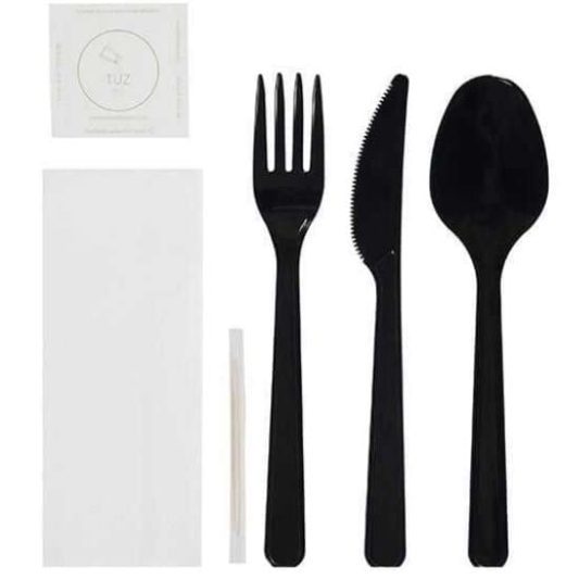 1 adet tekli ambalajli plastik luks kullan at kasik catal bicak pecetekurdantuz 5 li yemek seti 2