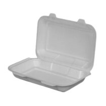 Anı Kapaklı Köpük Sandviç Tabak yarım tavuk beyaz catering tabağı