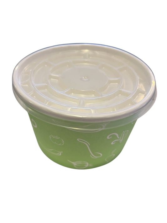 Kapakli karton corba kasesi 16 oz 2