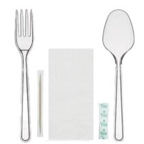 Tekli Ambalajli Plastik Luks Kullan At Kasik Catal Pecete Kurdan Tuz 5 Li Yemek Seti