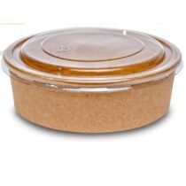 1100  Cc Karton ( Kraft ) Salata Kase Kapaklı