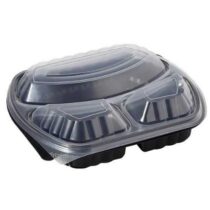 3 Bölmeli Kapaklı Mikrodalga Yemek Kabı