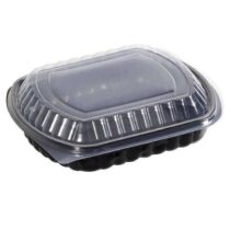 Bölmesiz  Kapaklı Mikrodalga Yemek Kabı