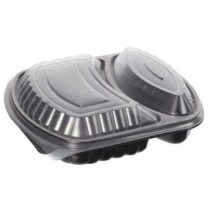 2 Bölmeli Kapaklı Mikrodalga Yemek Kabı