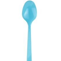 Happy Party Açık Mavi Renkli Plastik Kaşık 25 Adet
