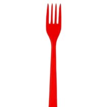 Happy Party Kırmızı Renkli Plastik Çatal 25 Adet