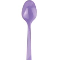 Happy Party lila renkli plastik kaşık 25 adet – tek kullanımlık parti ve davet kaşığı