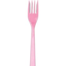 Happy Party Pembe Renkli Plastik Çatal 25 Adet