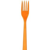 Happy Party Turuncu Renkli Plastik Çatal 25 Adet