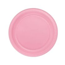 Rainbow pembe plastik tabak 25 adet – tek kullanımlık parti ve davet servis tabağı